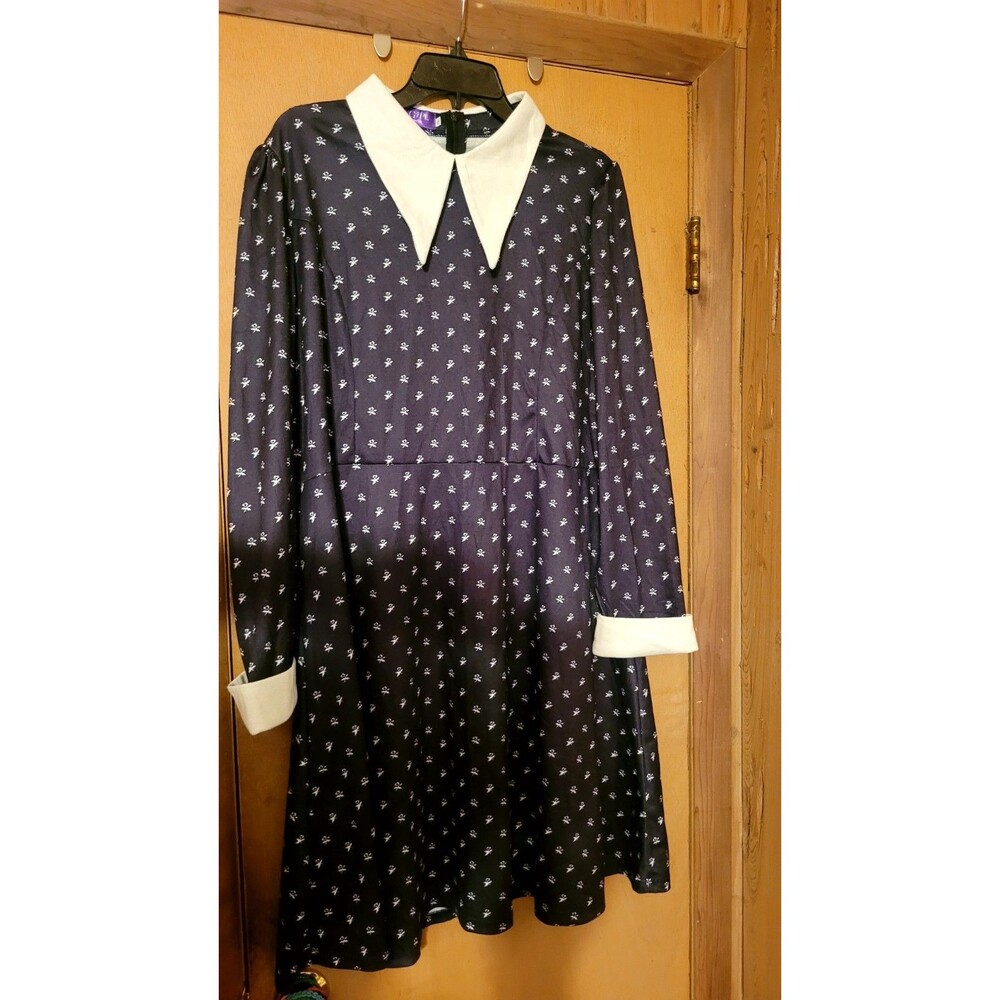 Classic Wednesday Addams FOR GIRL Costume Gothic Dress XXL